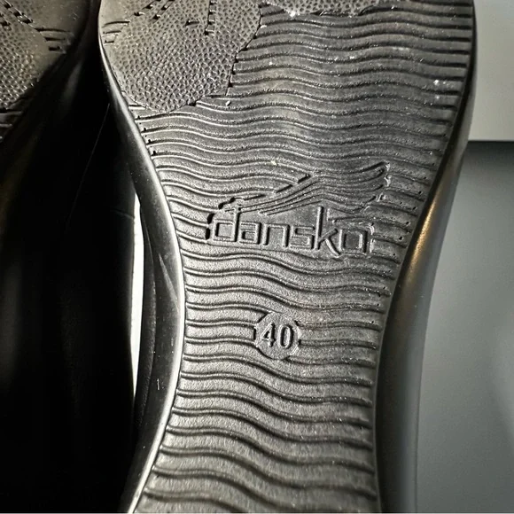 Dansko Shoes Womens Debra Neppa Wedge Loafer Black Leather US9.5 (40) Slip On - Picture 9 of 9